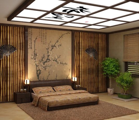 Загадочная Япония в интерьере спальни*