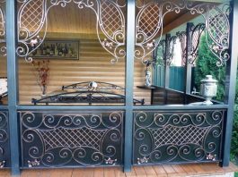 Как построить навес на даче своими руками?* Выполненная из металла веранда